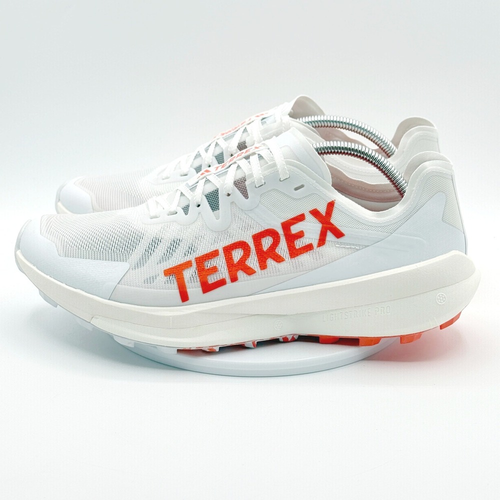 adidas Terrex Agravic Speed Trail Running Shoes 11 Mens White/Orange JI0954, NEW